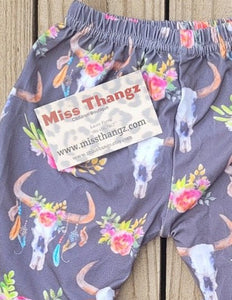 Bull Skull Bell Bottoms - Miss Thangz