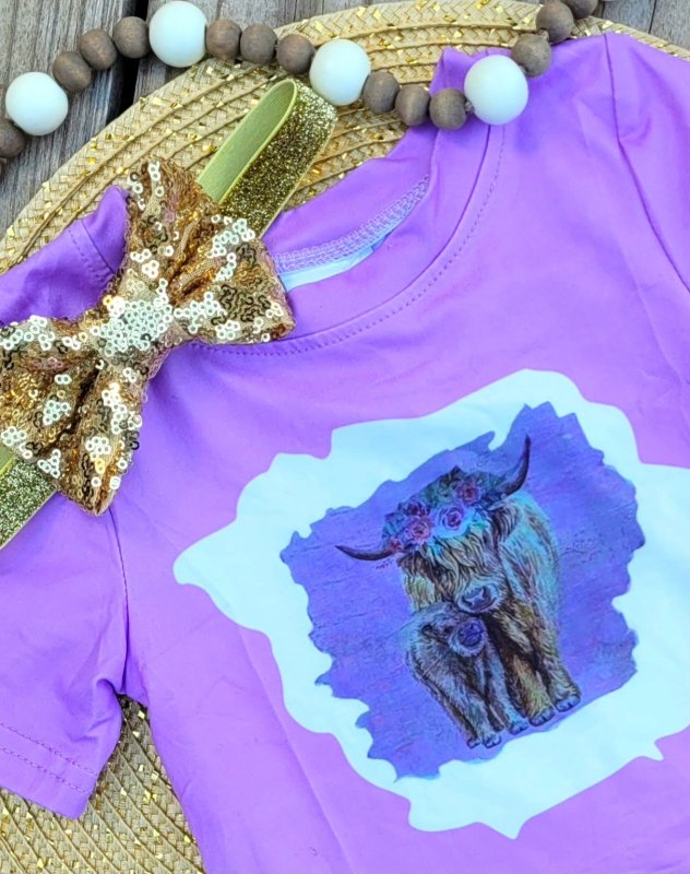 Highland Cows Girls Top - Miss Thangz