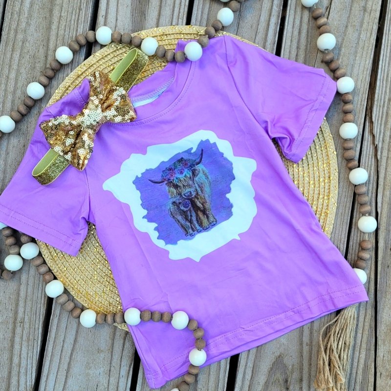 Highland Cows Girls Top - Miss Thangz