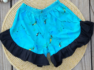 Turquoise Stone Printed Shorts