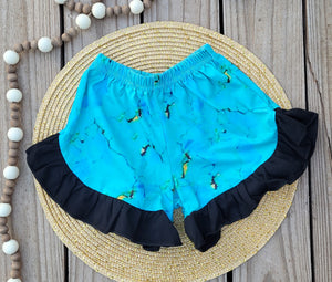 Turquoise Stone Printed Shorts