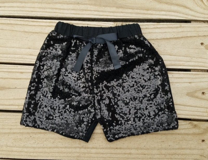 Black Sequin Shorts - Miss Thangz