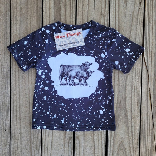 Bleached Cow Toddler Shirt - Miss Thangz