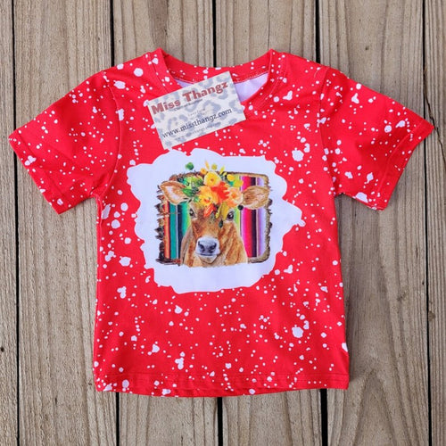 Bleached Cow Toddler Shirt - Miss Thangz