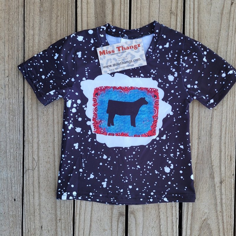 Bleached Cow Toddler Shirt - Miss Thangz