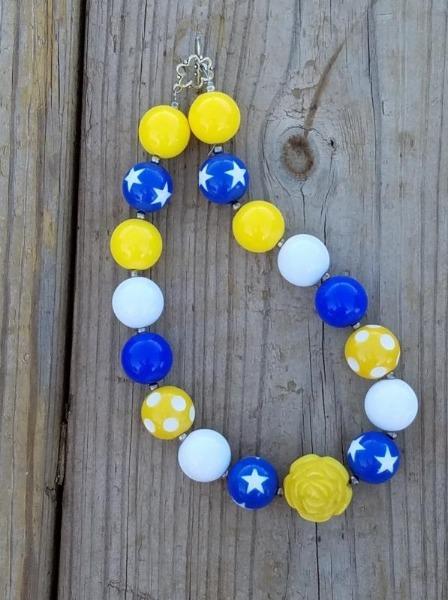 Blue and Yellow Kids Necklace - Miss Thangz