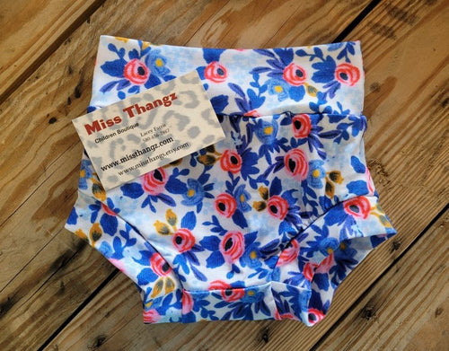 Blue floral bummies-c - Miss Thangz