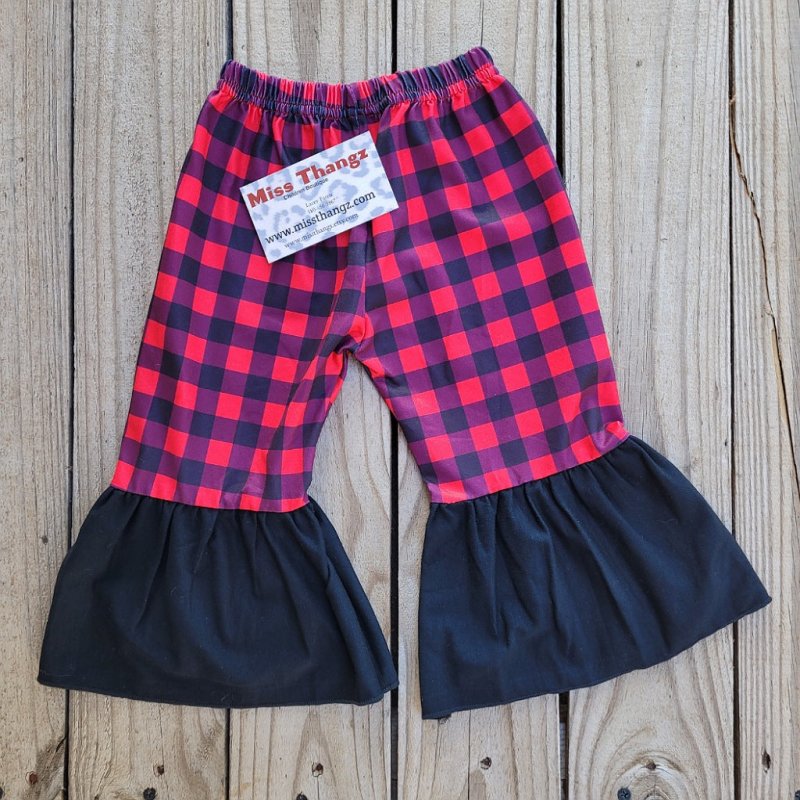 Buffalo Plaid Bell Bottoms - Miss Thangz