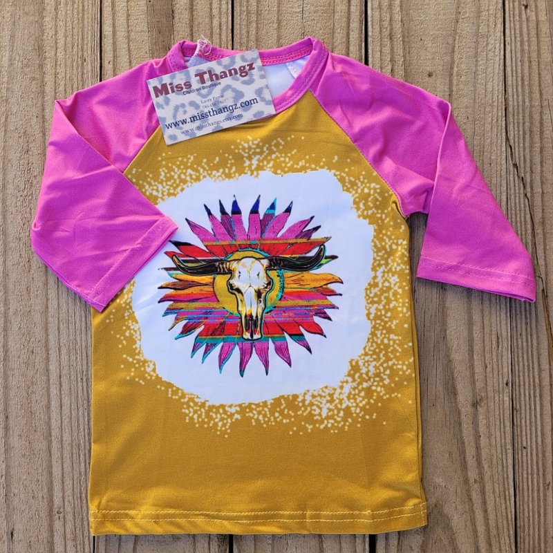 Bull Skull Boho Tee - Miss Thangz