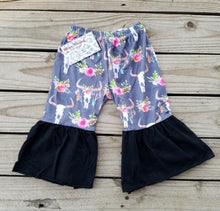 Load image into Gallery viewer, Bull skull toddler Bell Bottom Pants - Miss Thangz
