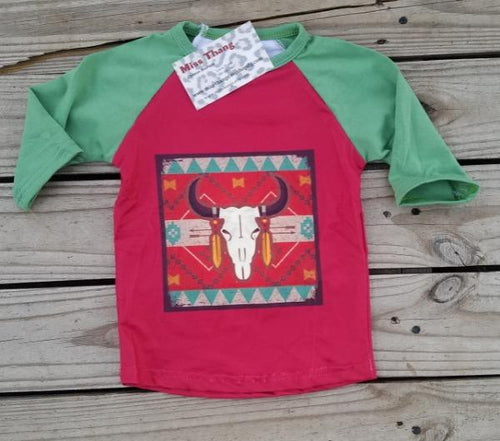 Bull skull Toddler Shirt - Miss Thangz