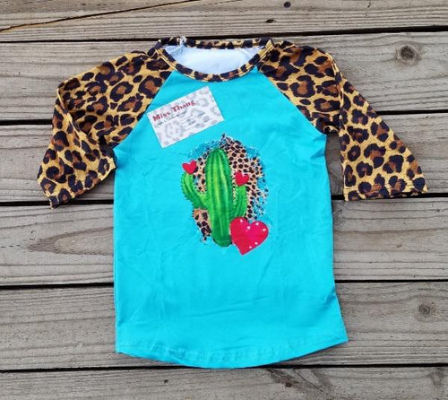 Cactus and Leopard Tee Shirt - Miss Thangz