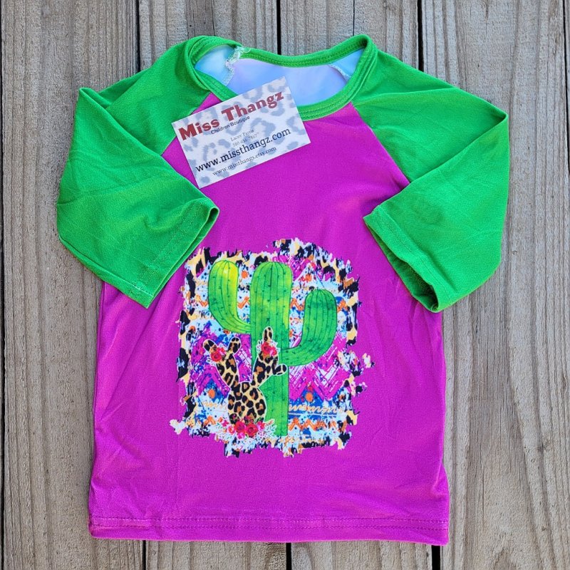 Cactus and Leopard Tee Shirt - Miss Thangz
