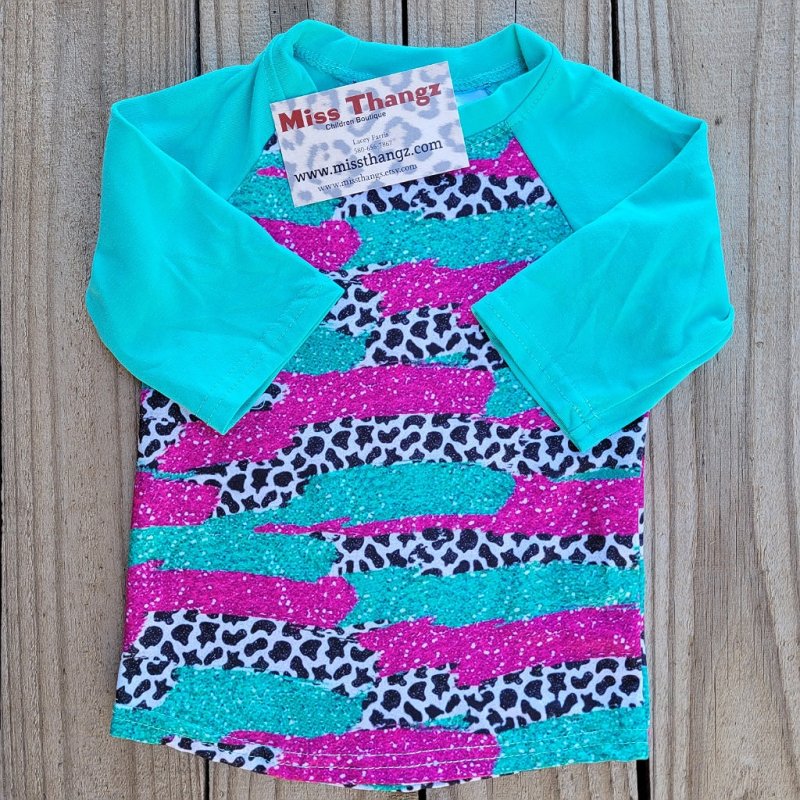 Cow Print Toddler Girl Tee Shirt - Miss Thangz