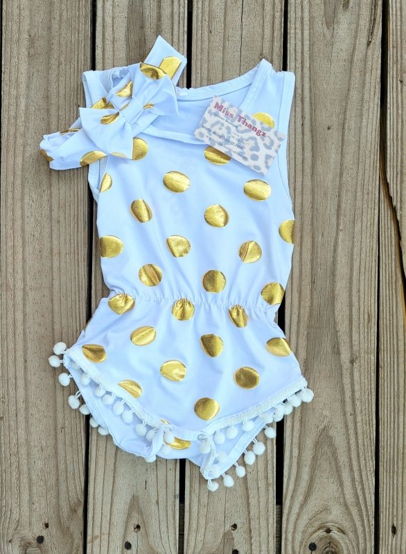 Gold Romper - Miss Thangz