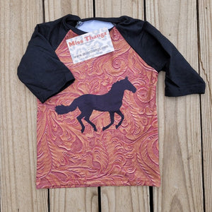 Horse and Leather Tee Shirt - Miss Thangz