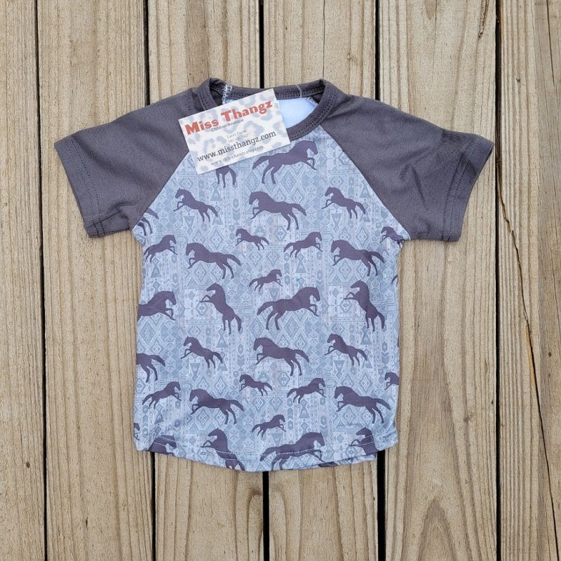 Horse Aztec Toddler Shirt - Miss Thangz