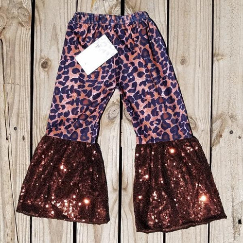 Leopard Bell Bottoms Pants - Miss Thangz