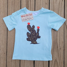 Load image into Gallery viewer, Leopard Cactus Print T-shirt for Girls - Miss Thangz
