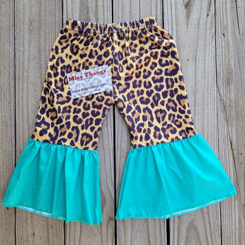 Leopard Toddler Bell Bottom Pants - Miss Thangz