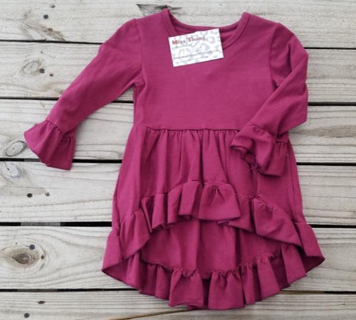 Maroon high low - Miss Thangz