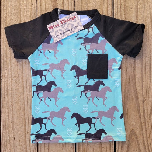 Mint Horse Tee - Miss Thangz