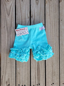 Mint ruffle shorts - Miss Thangz