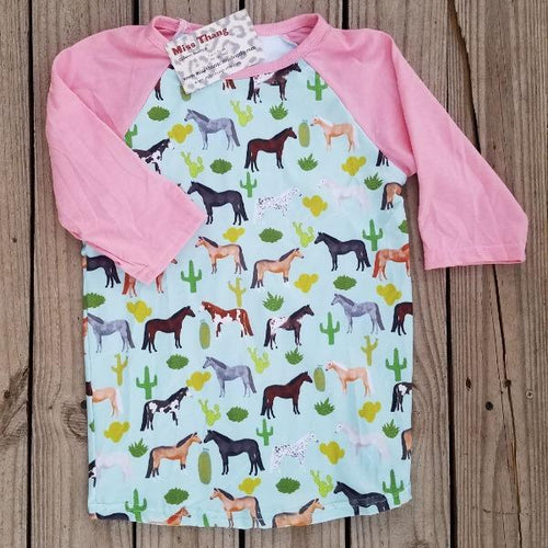 Multiple Horses Tee - Miss Thangz