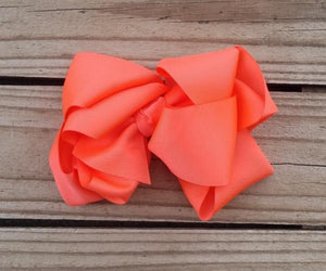 Neon orange bow - Miss Thangz