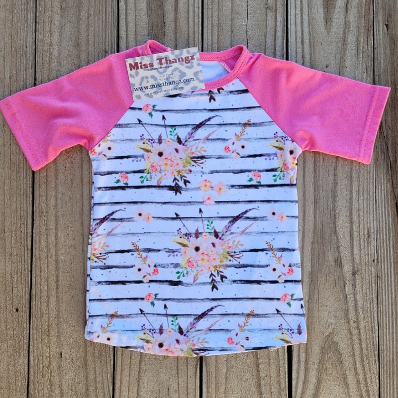 Pink Boho Tee for Girls - Miss Thangz