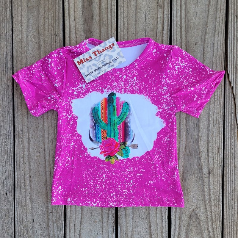 Pink cactus Toddler Shirt - Miss Thangz