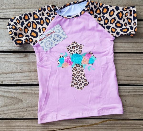 Pink Cross Boho Tee - Miss Thangz