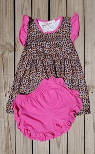 Pink leopard 2 piece set - Miss Thangz