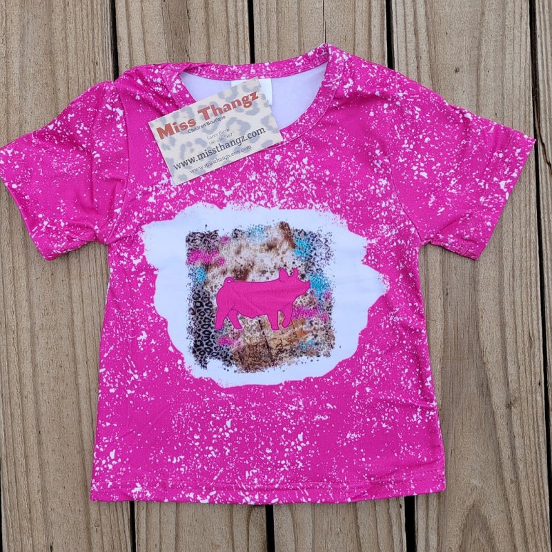 Pink pig Toddler Shirt - Miss Thangz