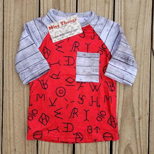 Red Branded Toddler Western Shirt - Miss Thangz