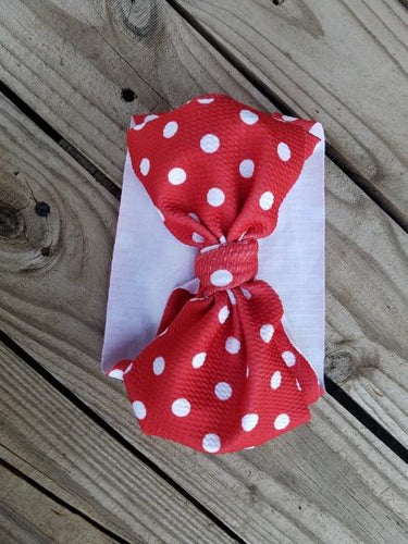 Red polka dot headband - Miss Thangz