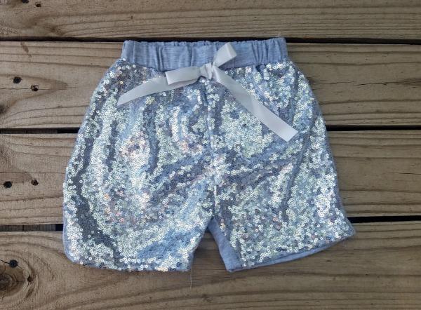 Silver sequin shorts - Miss Thangz