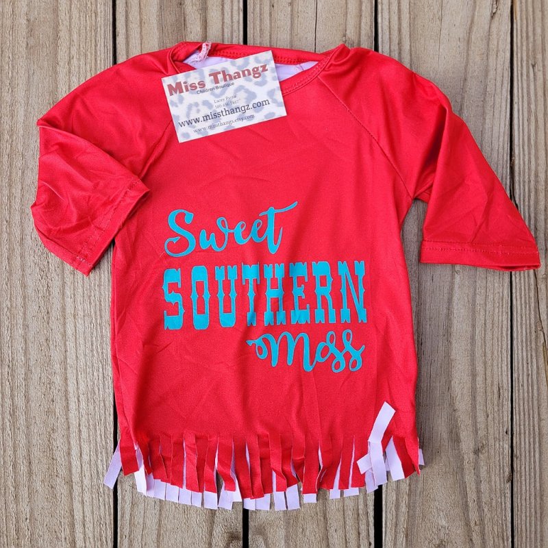 Sweet Southern Mess fringe tee - Miss Thangz