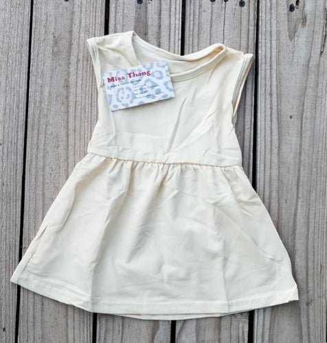 Tan Dress with pockets - Miss Thangz