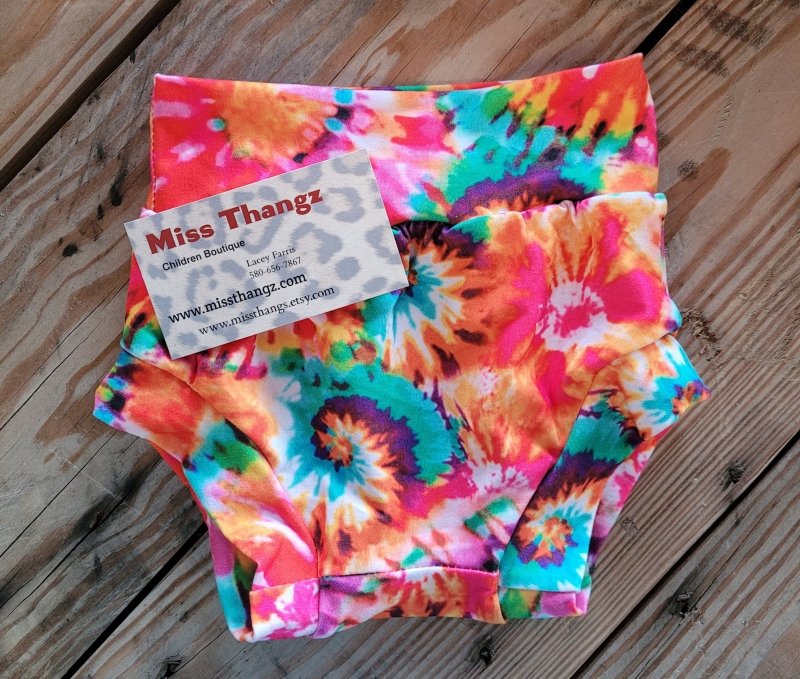 Tie Dyed Bright Bummies-c - Miss Thangz