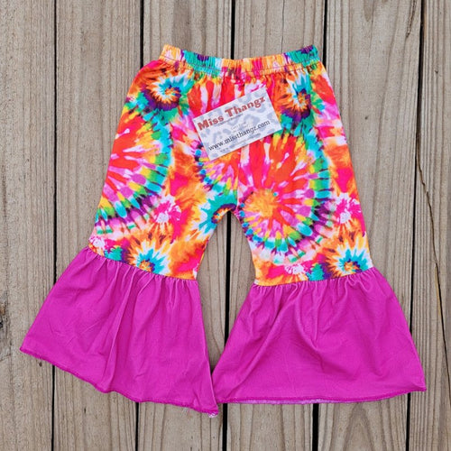 Tie Dyed Toddler Bell Bottom Pants - Miss Thangz