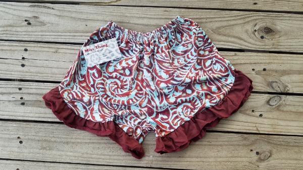 Turquoise Tooled Printed girls shorties - Miss Thangz