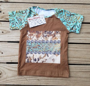 Turquoise Tooled Tee - Miss Thangz