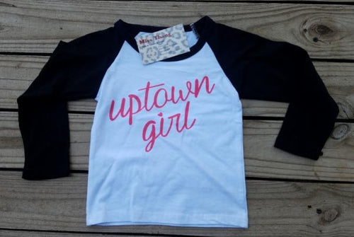 Uptown girl raglen tee - Miss Thangz
