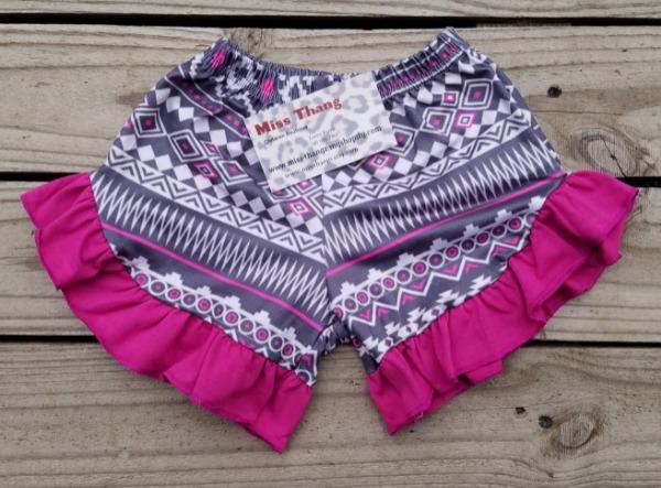 Western Gray girls shorts - Miss Thangz